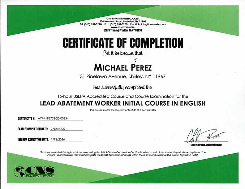Michael Perez Lead License